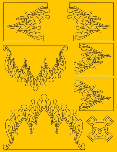 Micro tribal flames - flames, rc