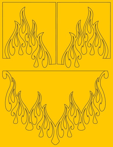 Tribal flames car paint - rc,